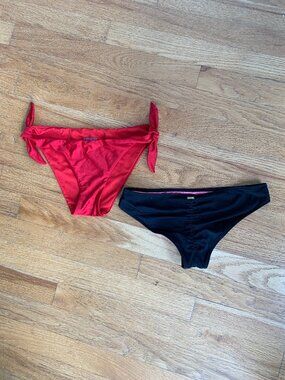 NWOT Bundle of 2 XS Bikini Bottoms Express & Pink